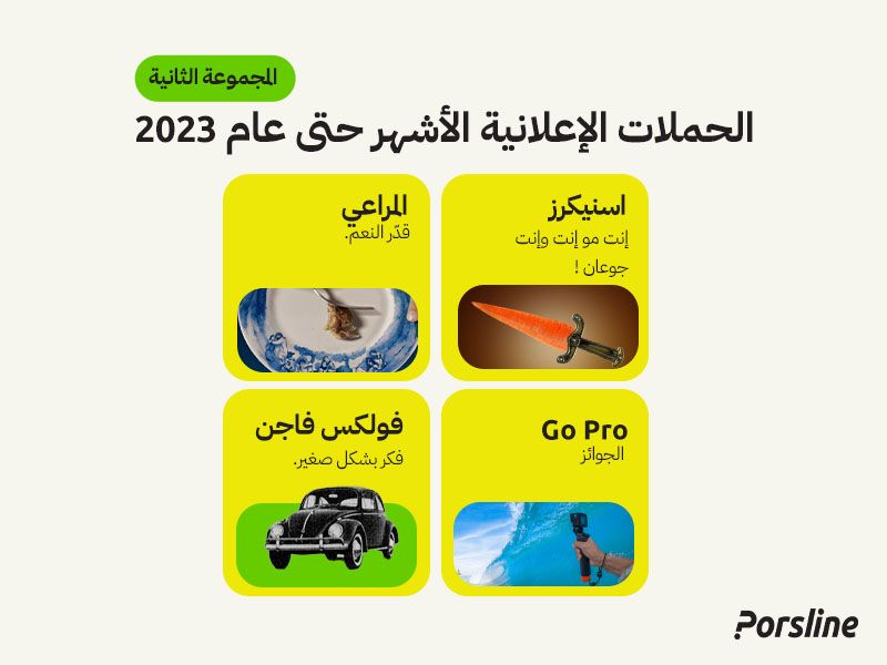 الحملات الإعلانية الأشهر حتى عام 2023 (المجموعة الثانية)
