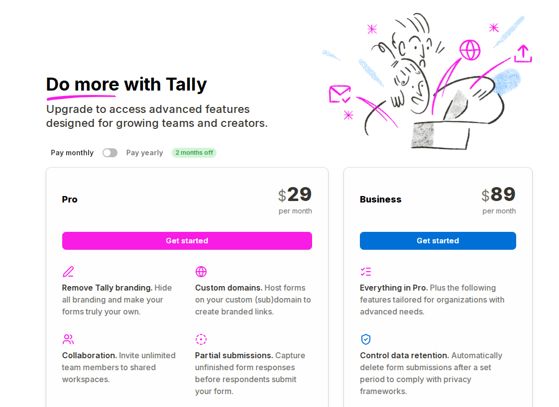 Tally pricing