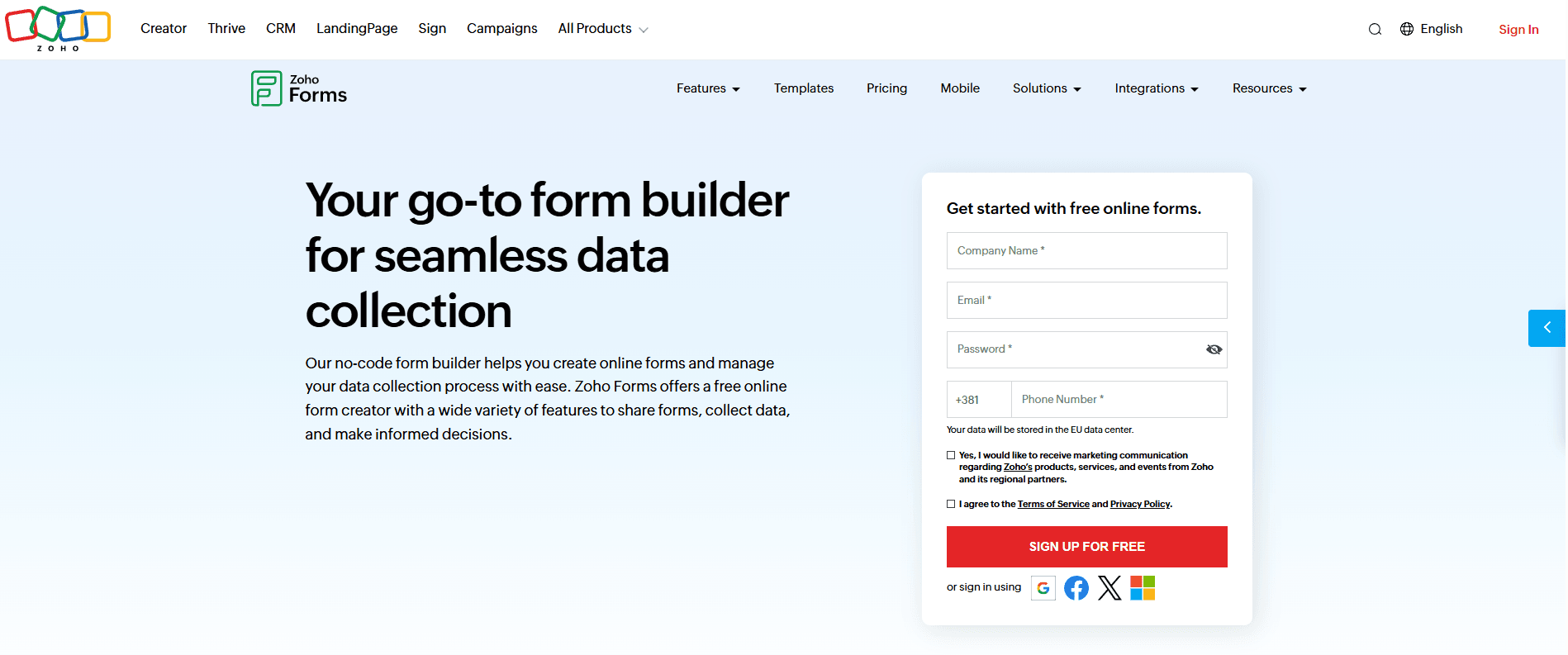 Zoho Forms