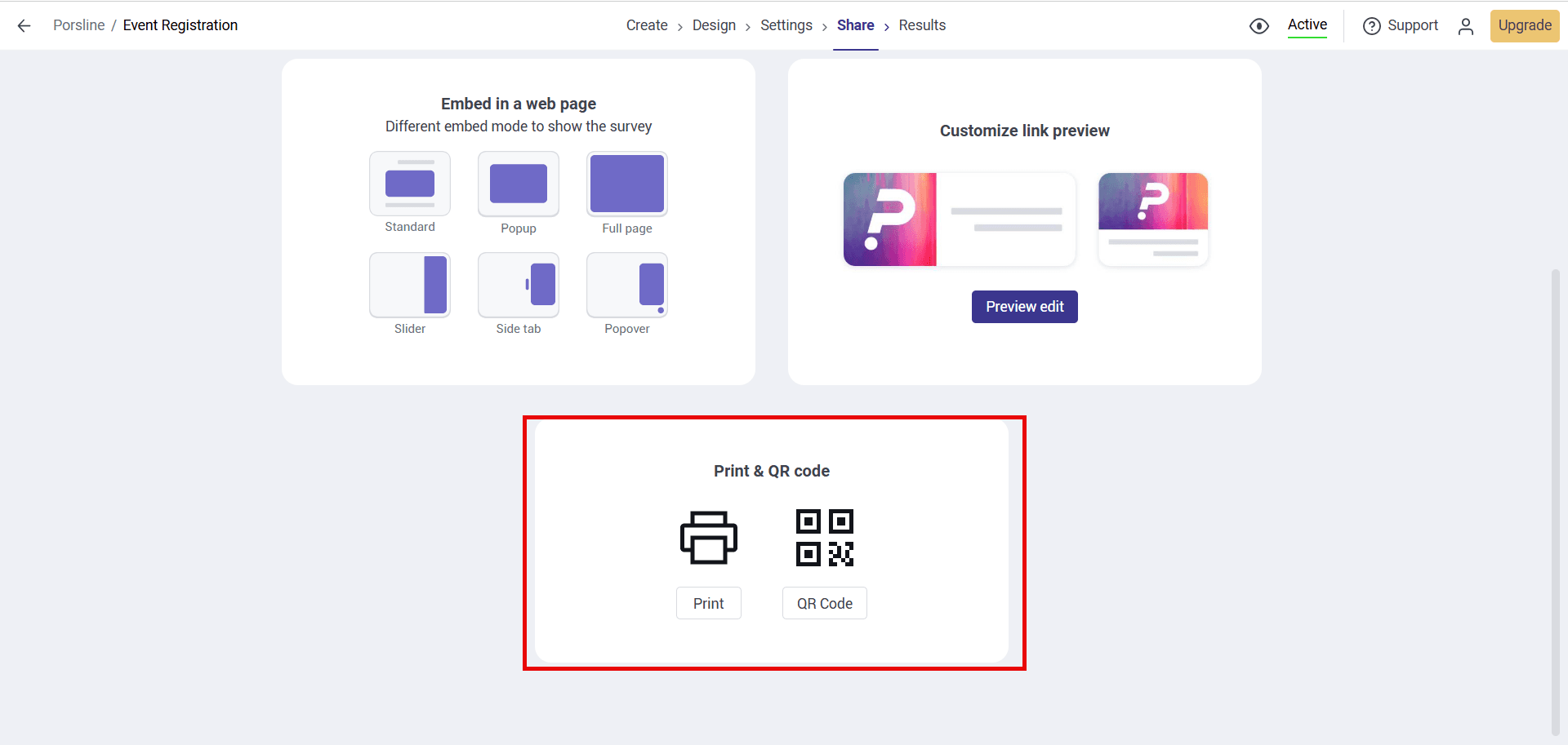 Share the Survey with a QR Code