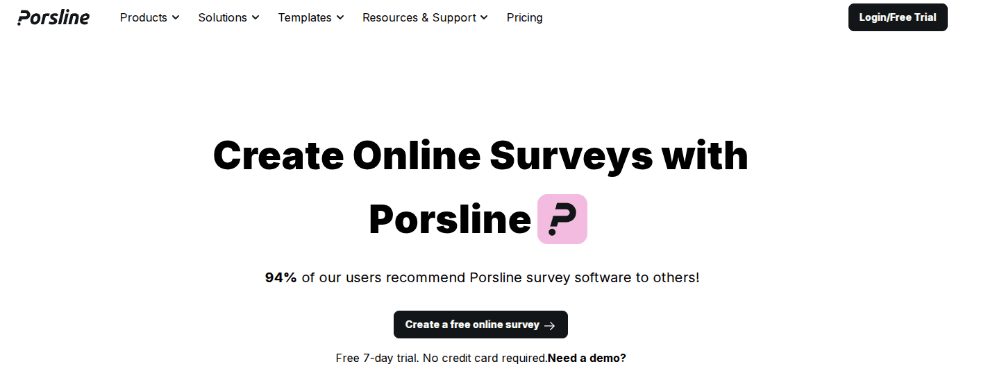 Porsline online survey builder featured among top survey tools