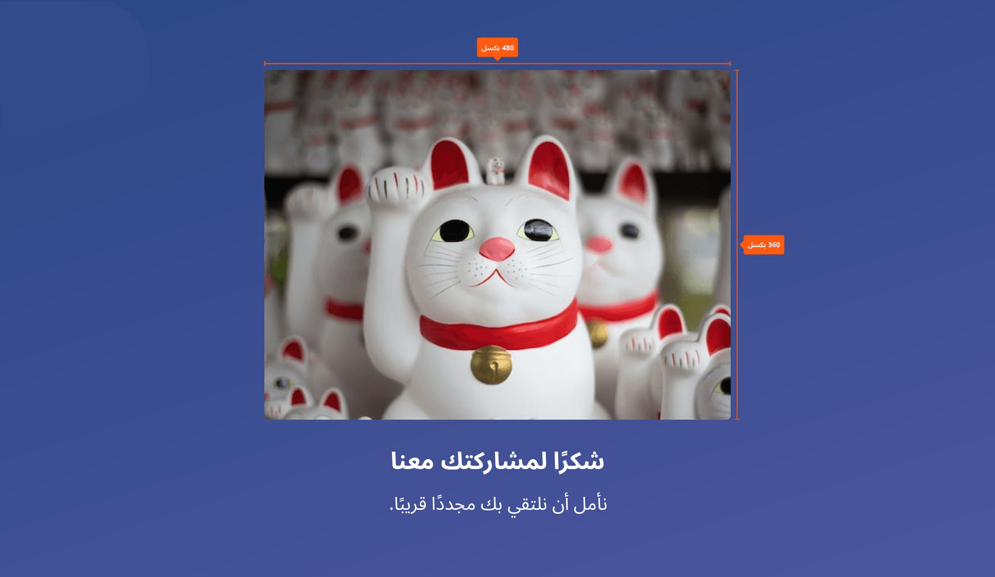 مقاس صور صفحة الترحيب وصفحة النهاية في الاستبيان