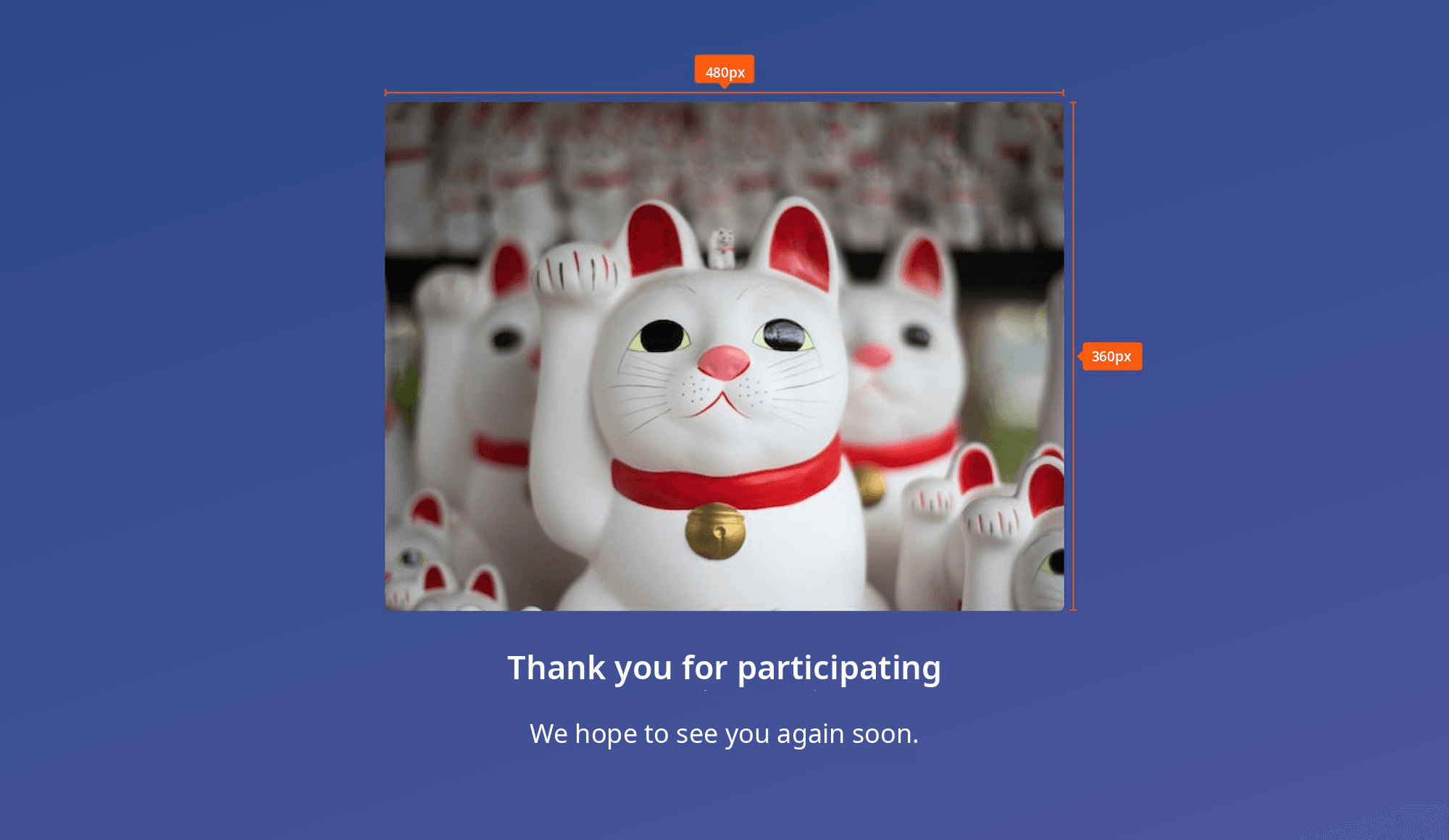 Image sizes for the Welcome Page and End Page